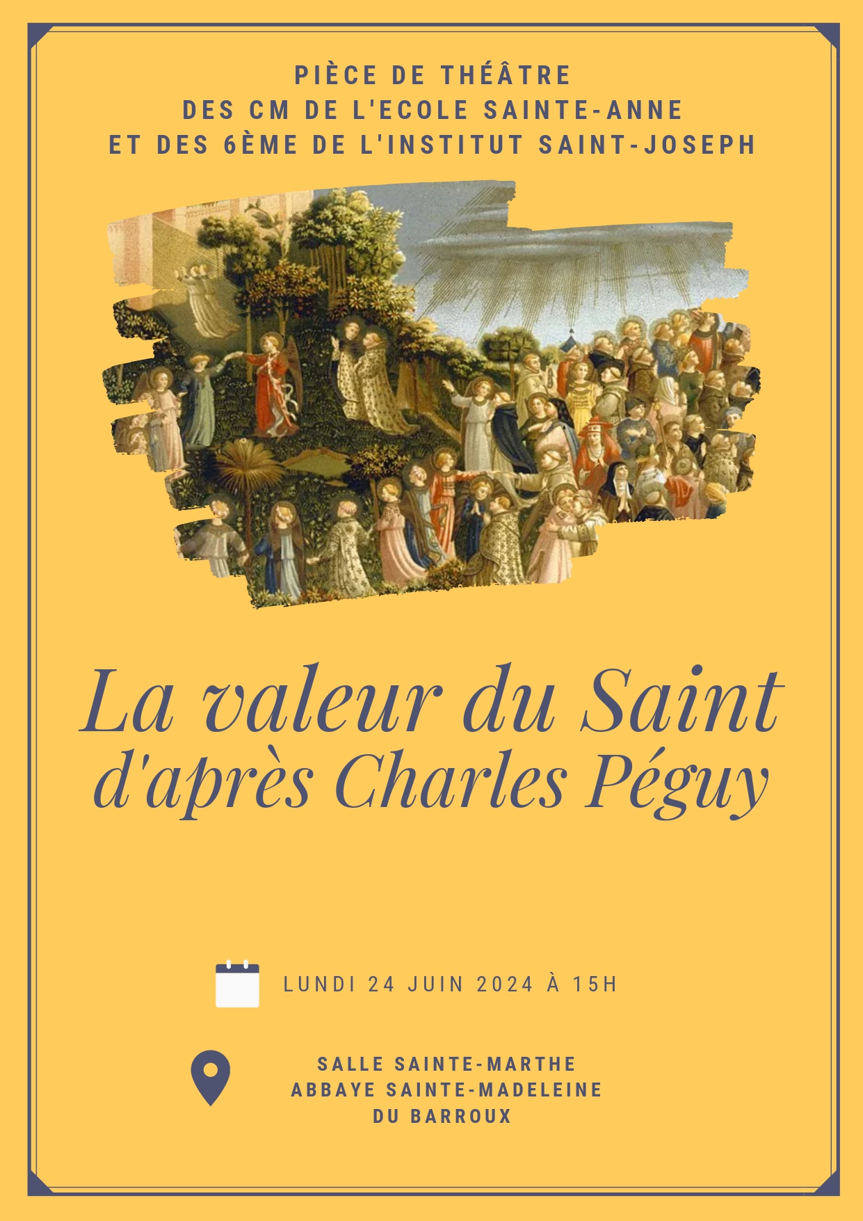 Pièce « La Valeur du Saint » – photo 1